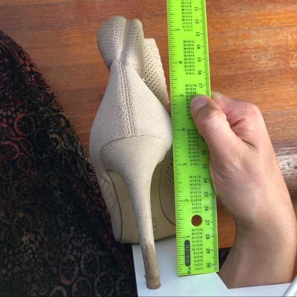 Fabric Open Toed Heeled Booties - Picture 7 of 7